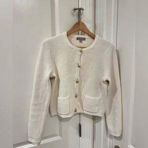 Women’s J. Crew Emilie Sweater Lady Jacket in Ivory size Small